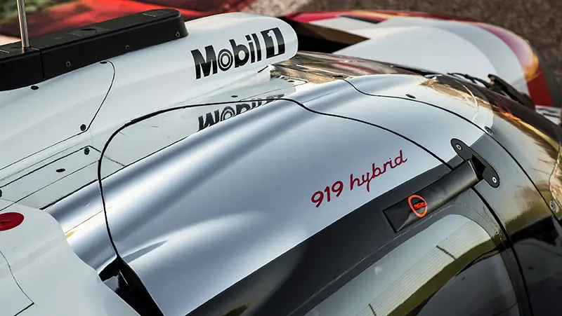 Hybrid Porsche 919 a view of the electric hybrid motor 