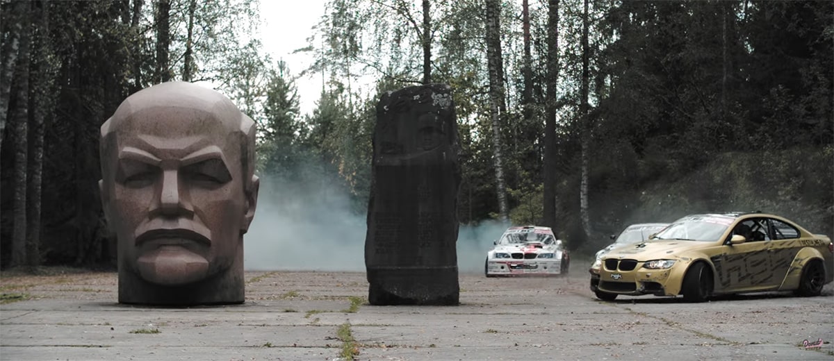 Drifting in a Soviet missile base video