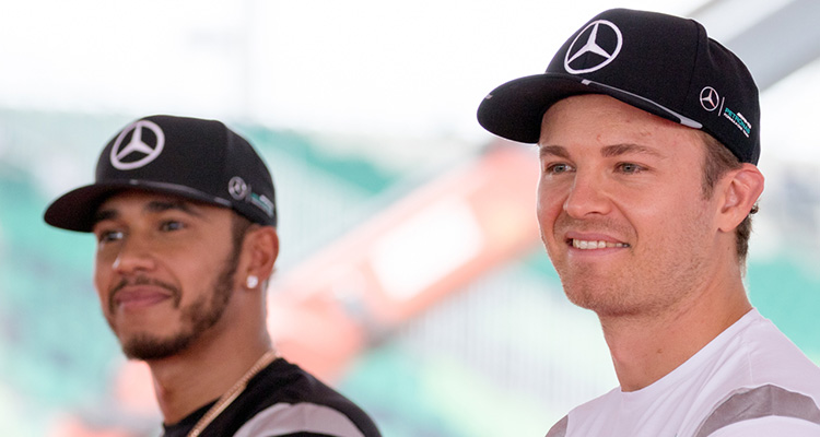 Lewis Hamilton and Nico Rosberg