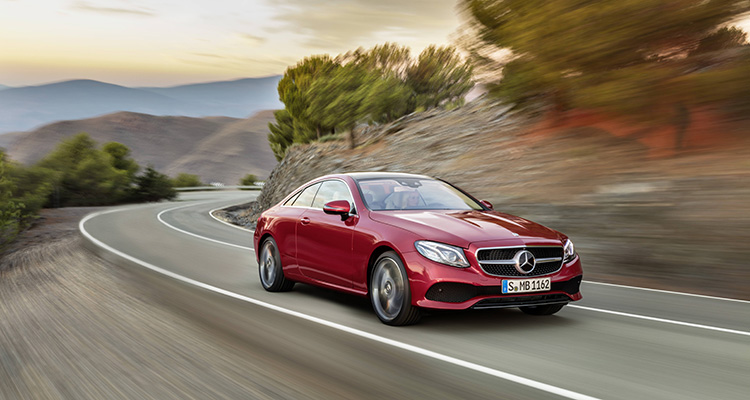 Mercedes-Benz E-Class Coupe on the road