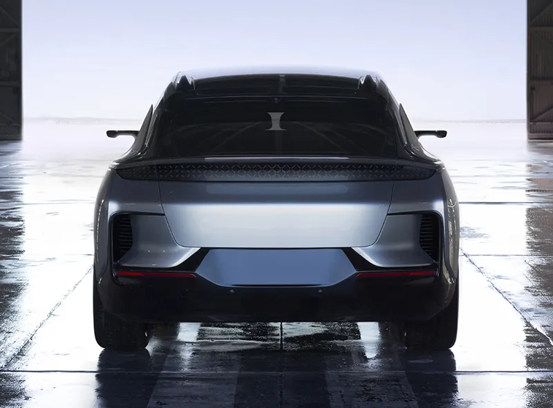 Faraday Future FF 91 viewed from behind