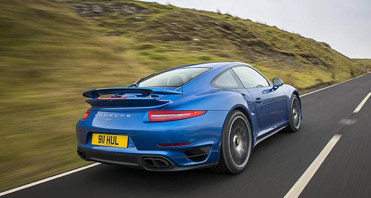 Blue Porsche 911 rear 