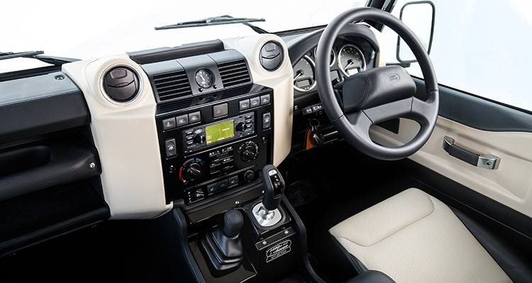 The Defender Works V8 interior