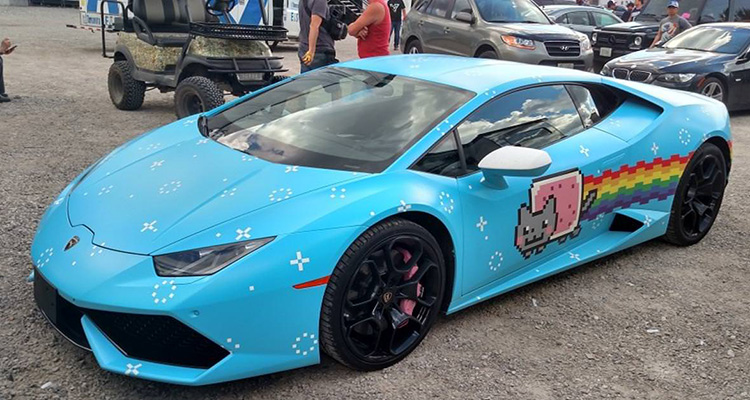 Nyan cat Lamborghini Aventador