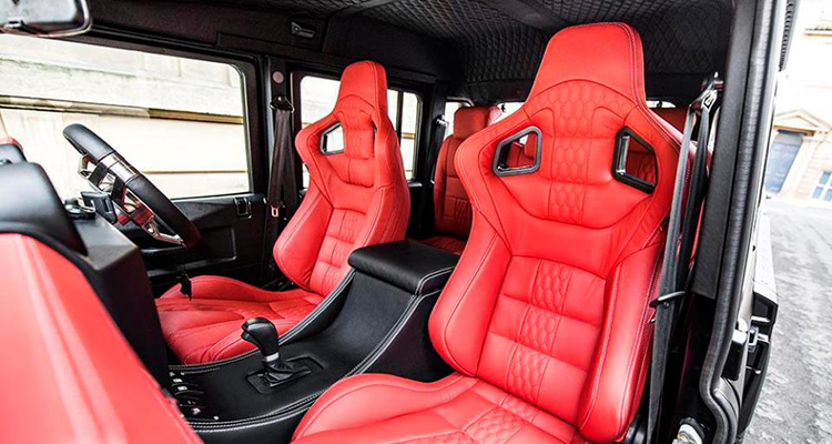 khan flying huntsman 6x6 defender interior