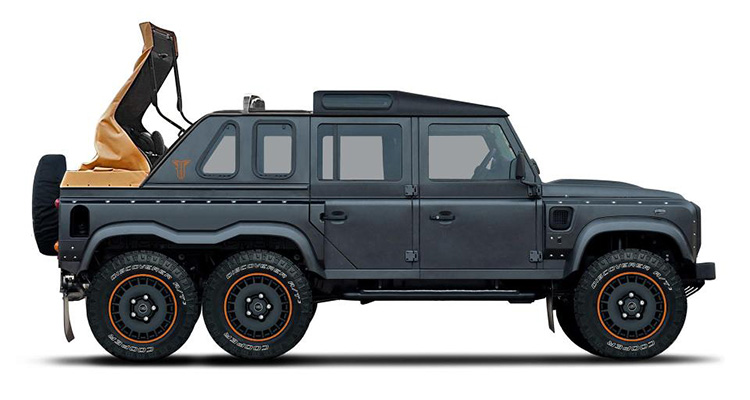 khan flying huntsman 6x6 defender side