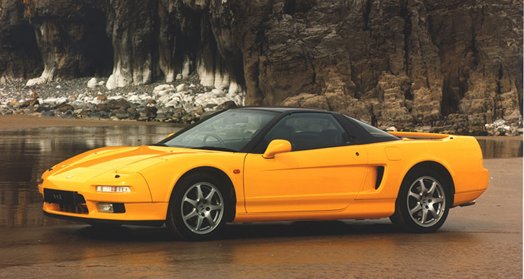 Yellow Honda NSX