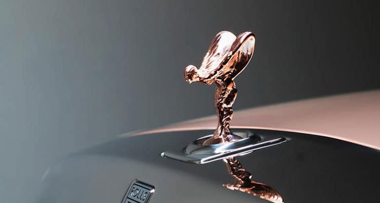 rolls-royce whispered gold mascot