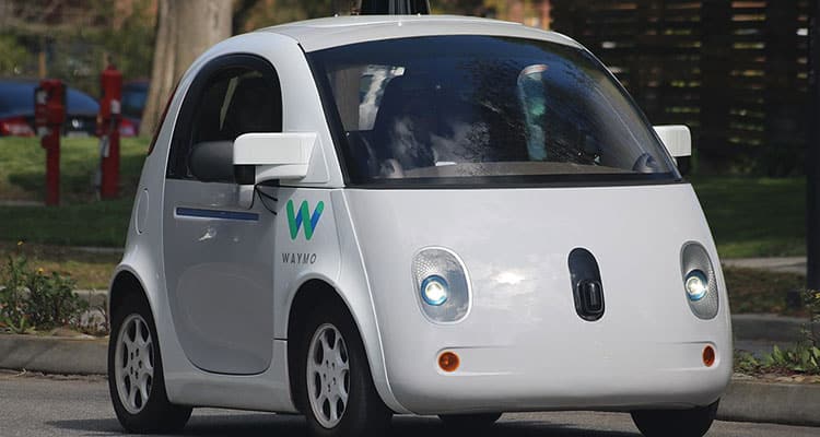 Waymo self driving car front view