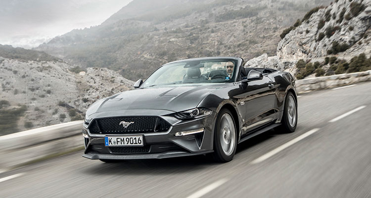 Ford Mustang grey convertible