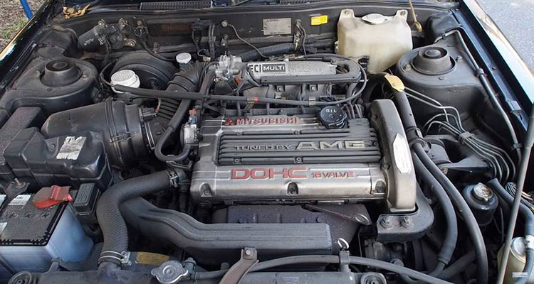 mitsubishi galant amg engine bay