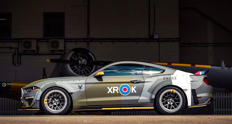 Ford Mustang and Spitfire aerial shoot