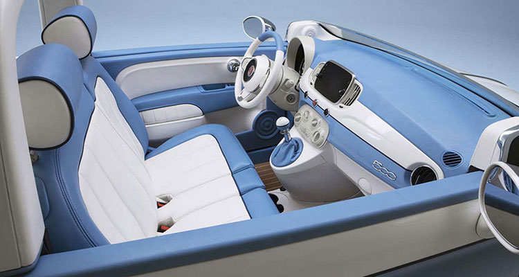 fiat 500 beach buggy spiaggina interior