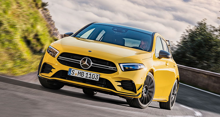 New Mercedes-AMG A35 front 2