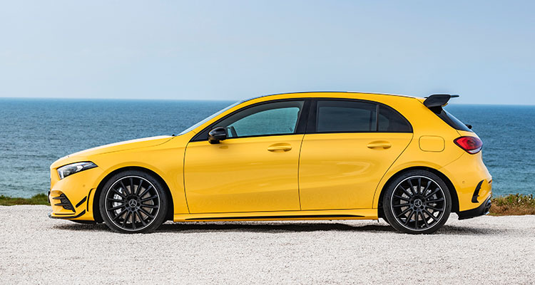 New Mercedes-AMG A35 side 1