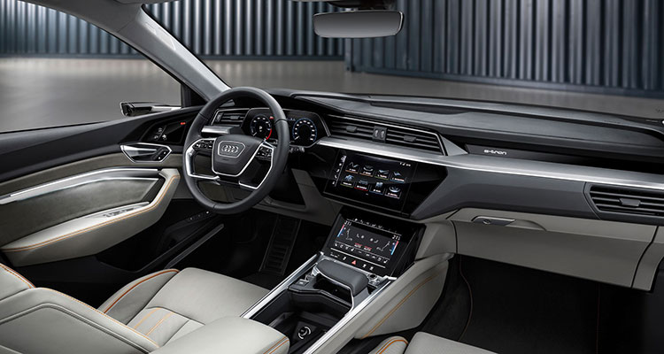 Audi Electric E-Tron SUV interior 1