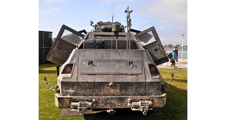 into the storm movie Titus storm chaser vehicle rear