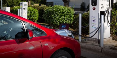 Nissan Leaf charging