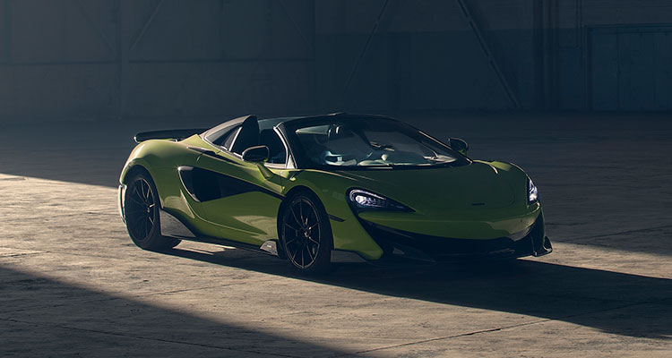 McLaren 600LT Spider Convertible front side 2