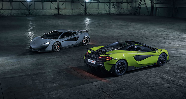 McLaren 600LT Spider Convertible green and grey 1