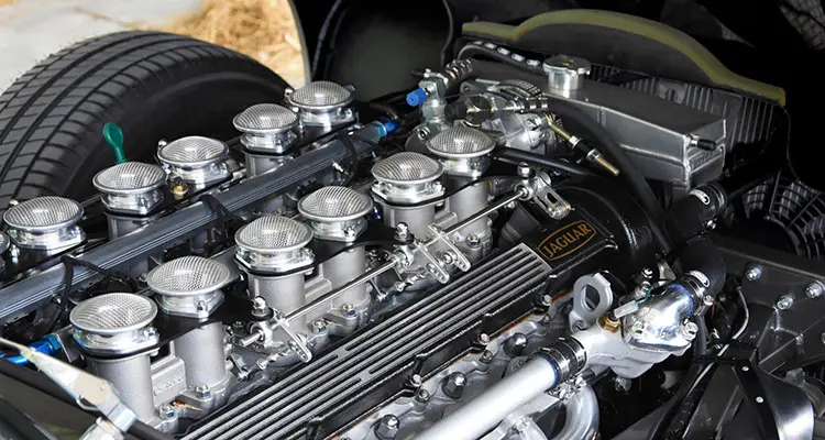 An original E-Type UK Jaguar S3 engine