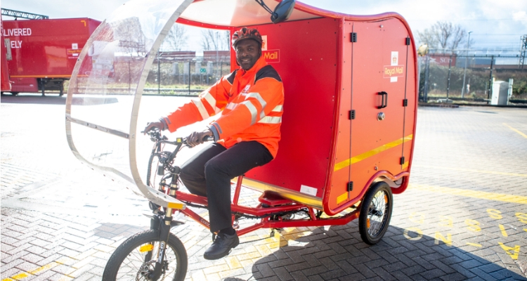 Employee on e-trike