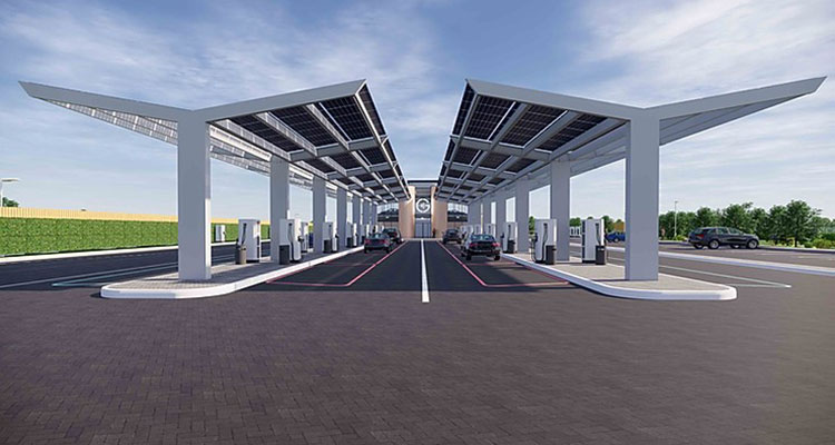 Large EV Charging Forecourt Being Built in Essex (2)