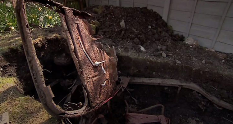 Classic Ford Popular found buried in garden