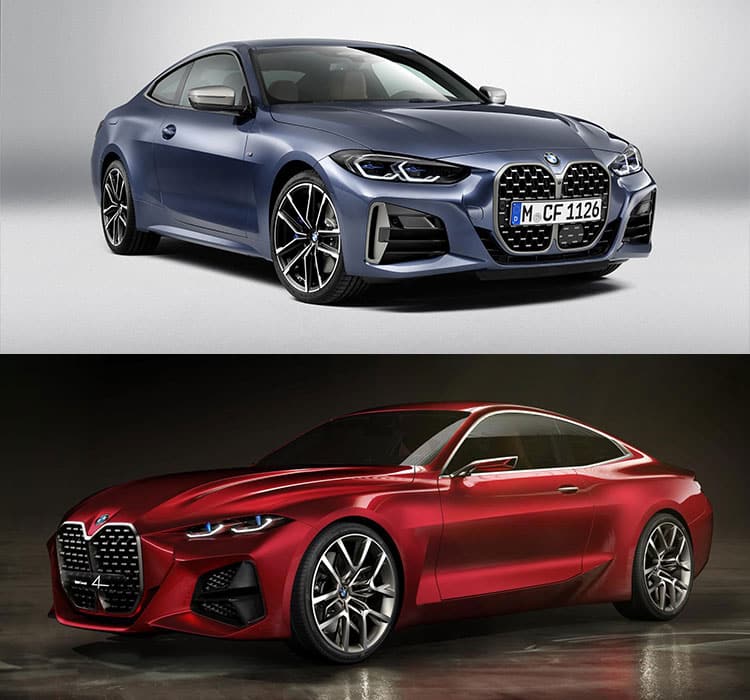 New 2020 BMW 4 Series - blue and red concept