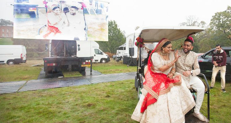 Couple Host Drive-In Wedding To Bypass 15-Person Limit