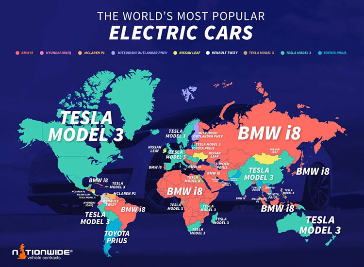 Tesla Model 3 Revealed as UK's Most Popular Electric Car