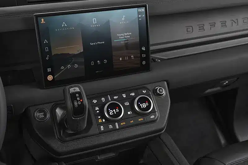 The Defender 130 Outbound features a state of the art infotainment center