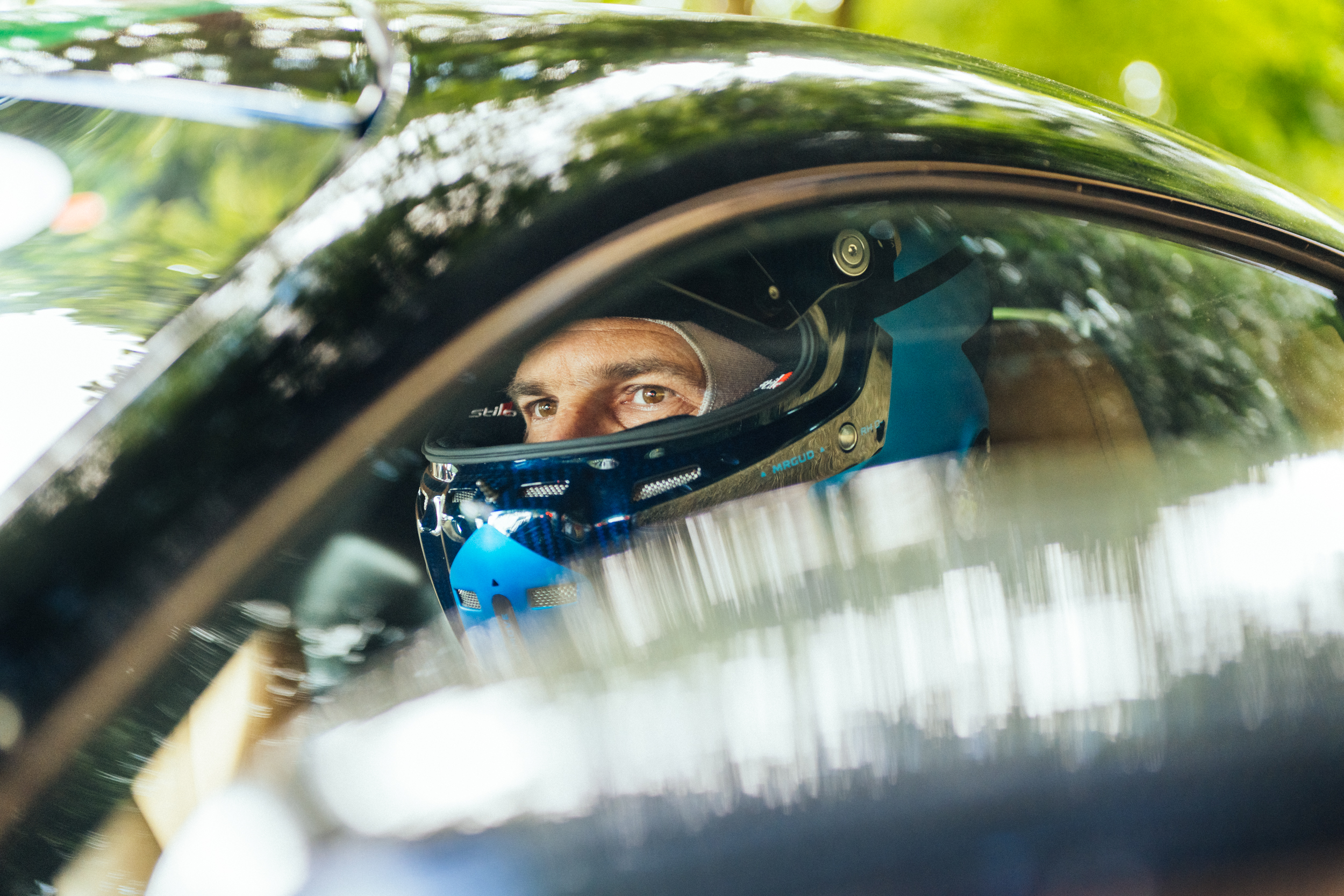 Bugatti Rimac Chief Test and Development Driver, Miroslav Zrnčević in the Nevera driver seat 