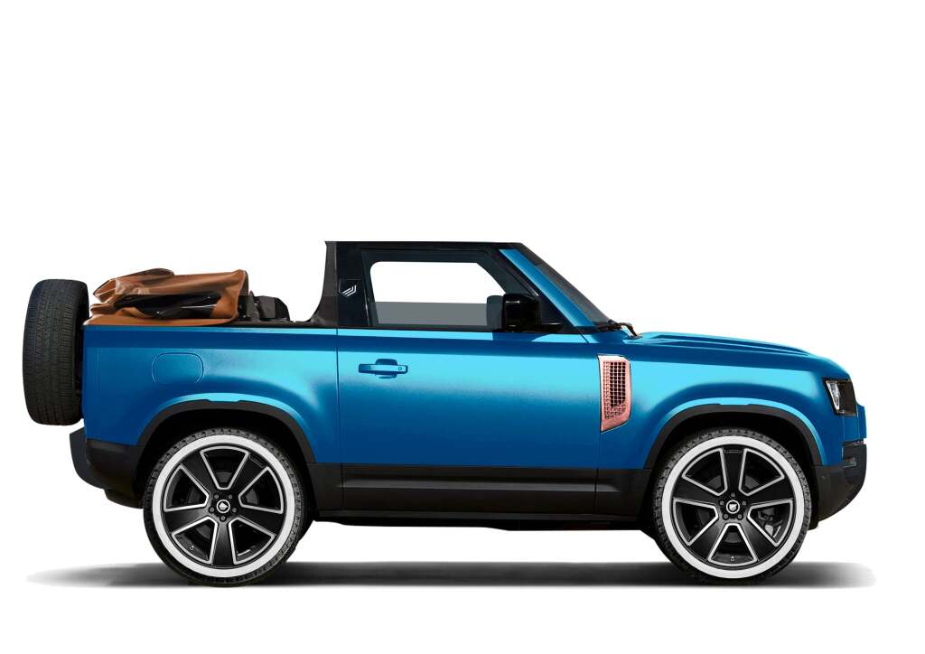 Valiance - Convertible Land Rover Defender in Azur Blue