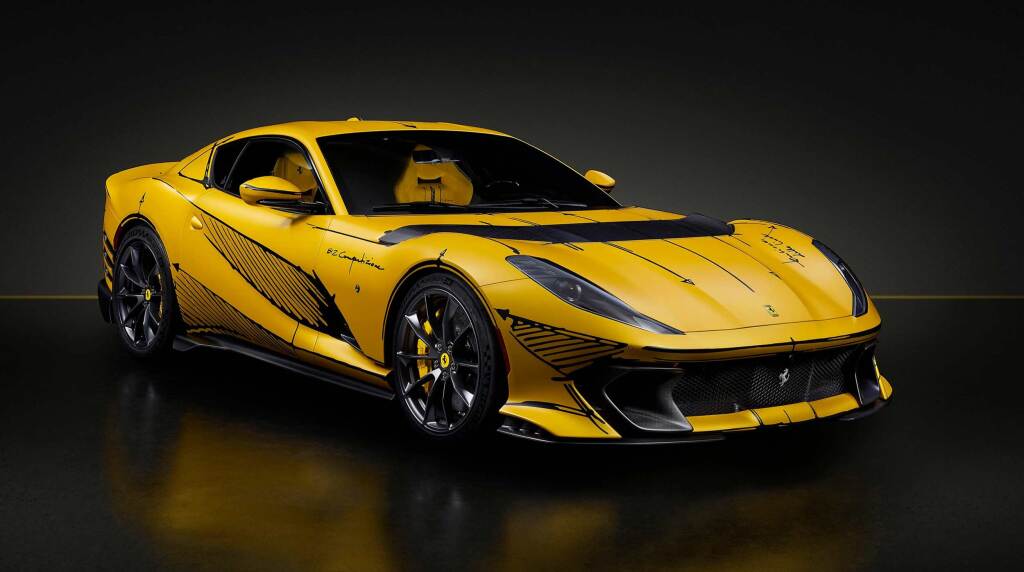 Yellow Ferrari 812 Competizione