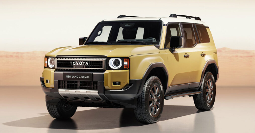 Mustard coloured Toyota Land Cruiser 250 Prototype