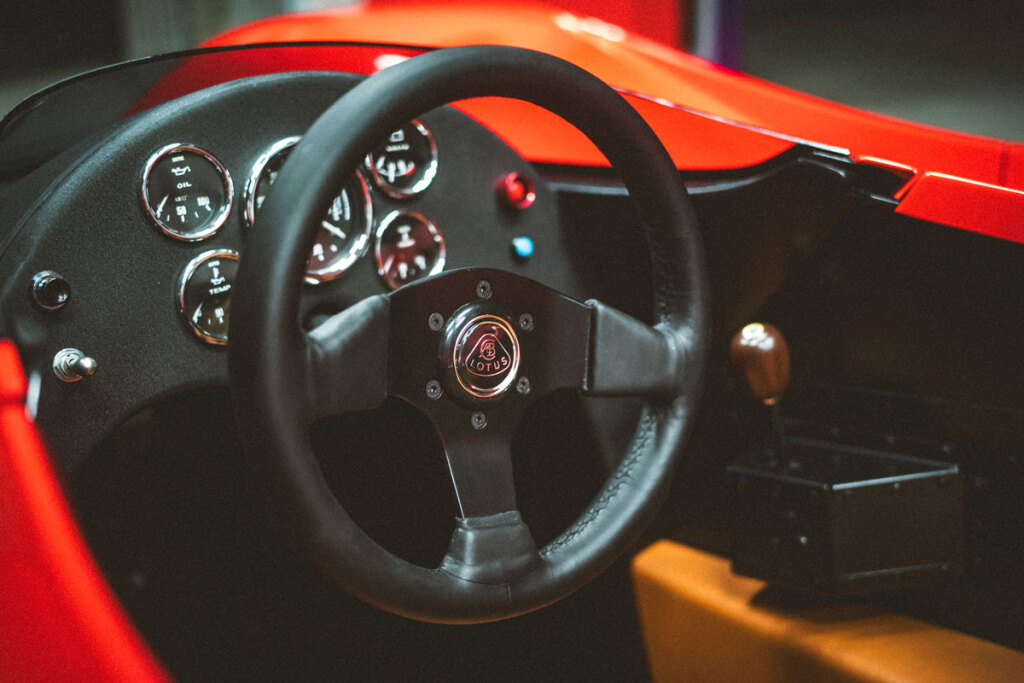 Lotus Type 66 racing car cockpit 