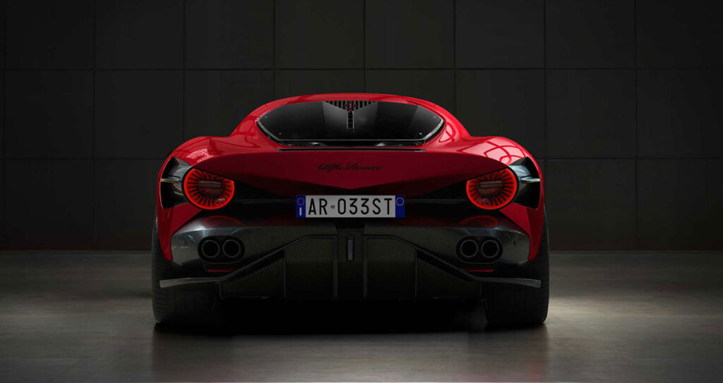 rear view of the Alfa Romeo 33 Stradale