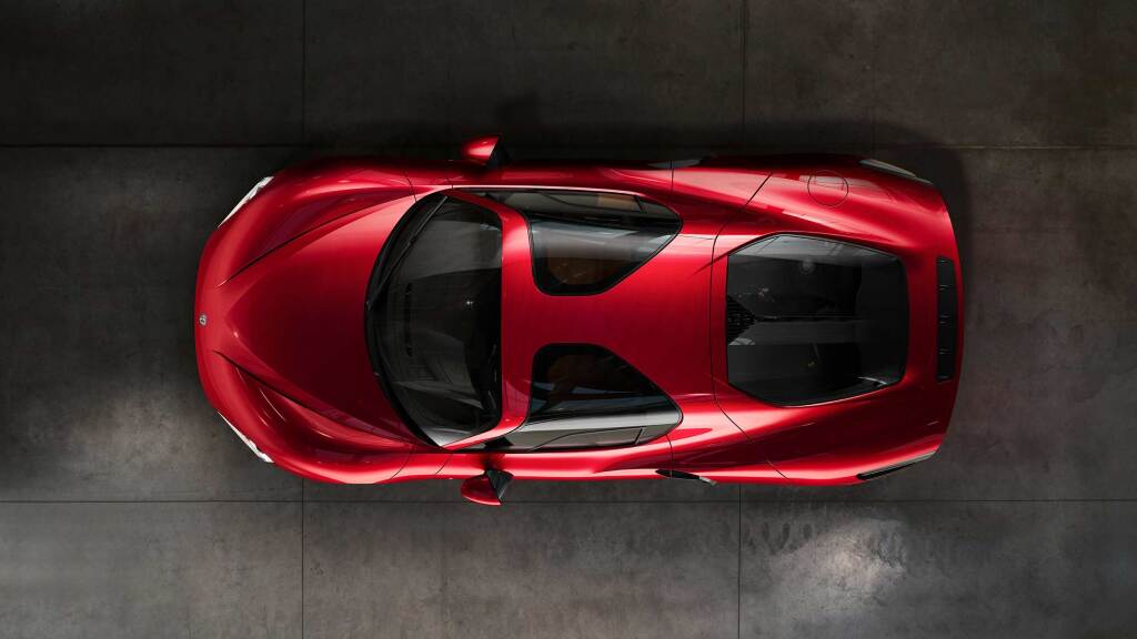 Birdseye view of the new Alfa Romeo 33 Stradale 