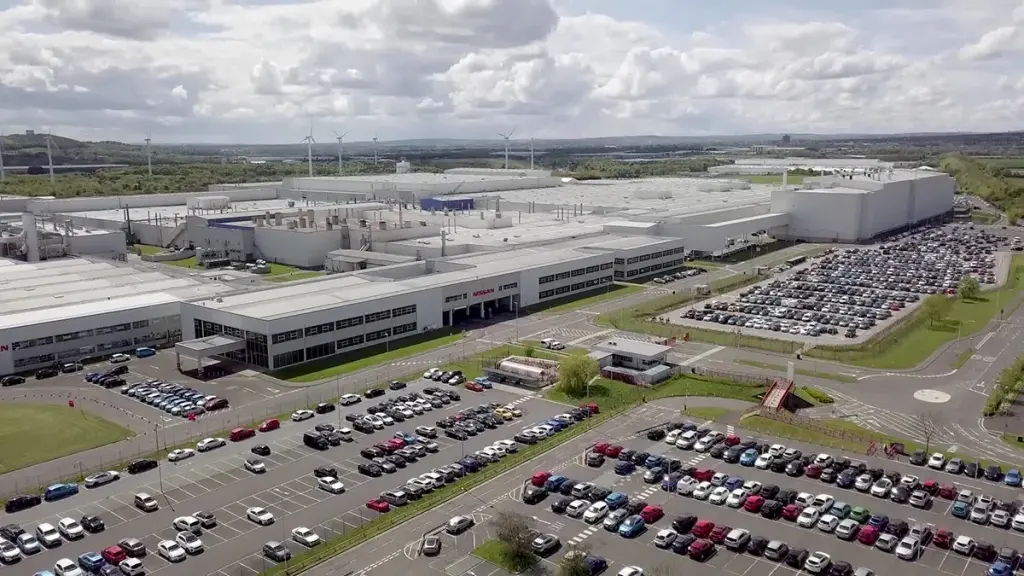 The Nissan Sunderland plant viewed from above