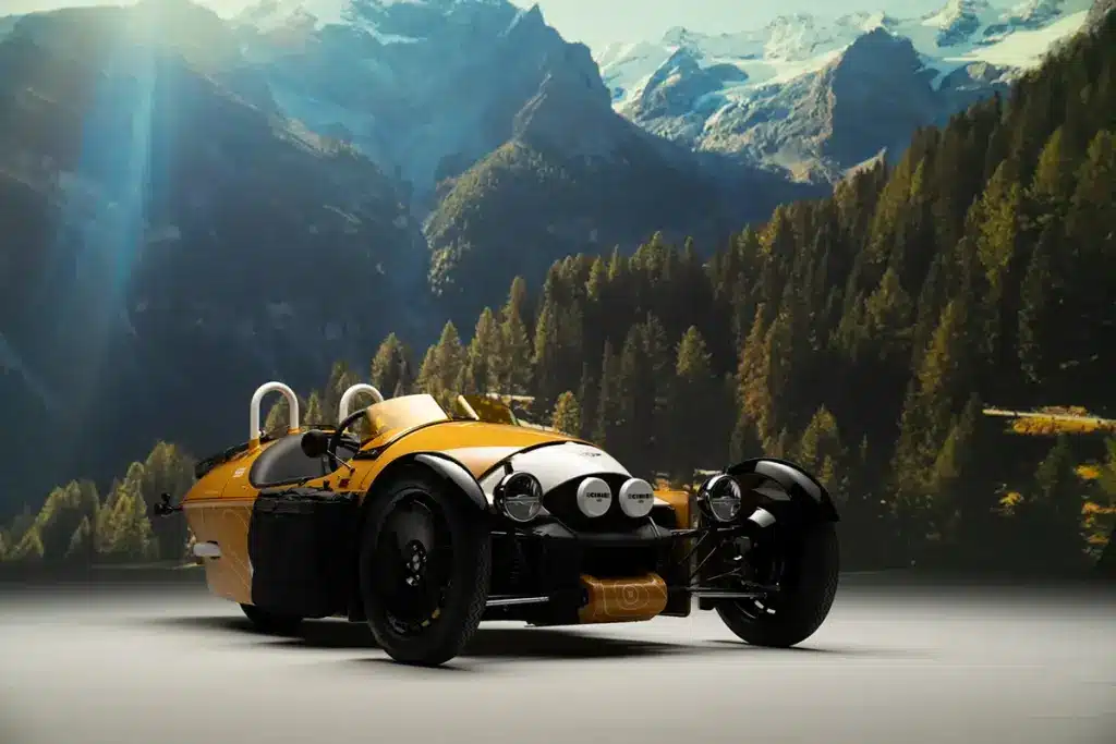 Morgan Super 3, a 3 wheeled petrol engine driven vehicle