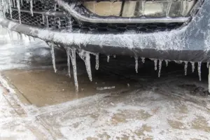 Icicles On An EV Front Grill