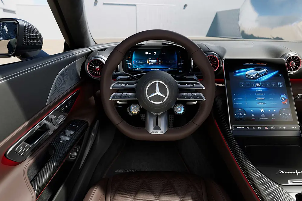 Mercedes SL 63 S E Performance interior showing the 8 driving modes