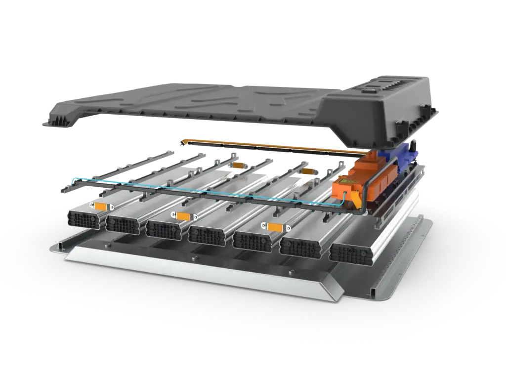 Eletric car battery dis-assembled