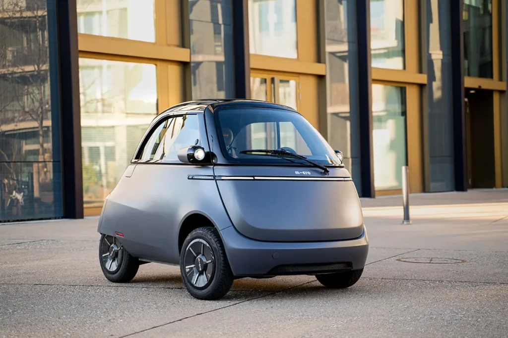 Microlino bubble car in anthracite