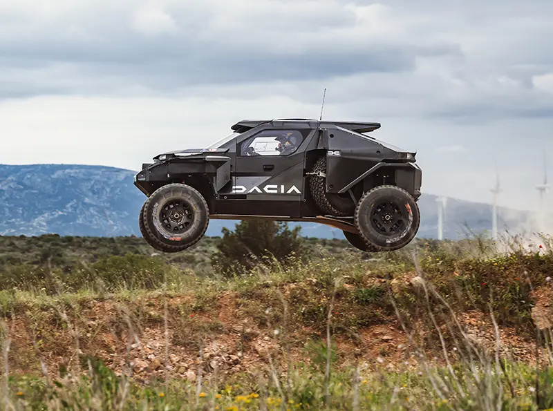 Sandrider in the air during testing at Chateau De Lastours