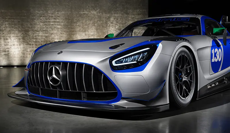 Front view of the Mercedes AMG GT Edition 130Y