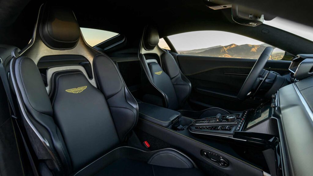 Aston Martin Vantage interior with luxurious leather seats