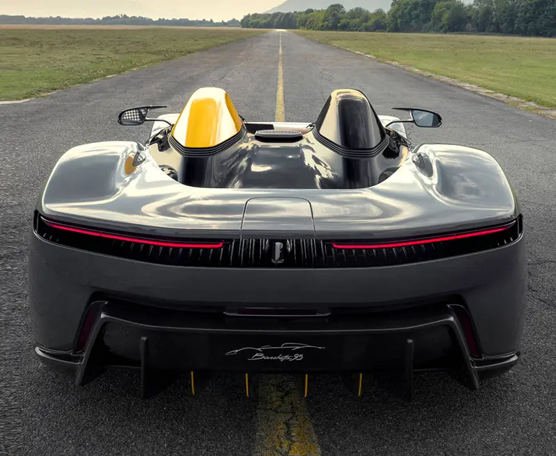 Pininfarina Battista B95 Gotham on a test race track