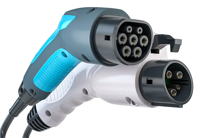 Electric car charging connectors